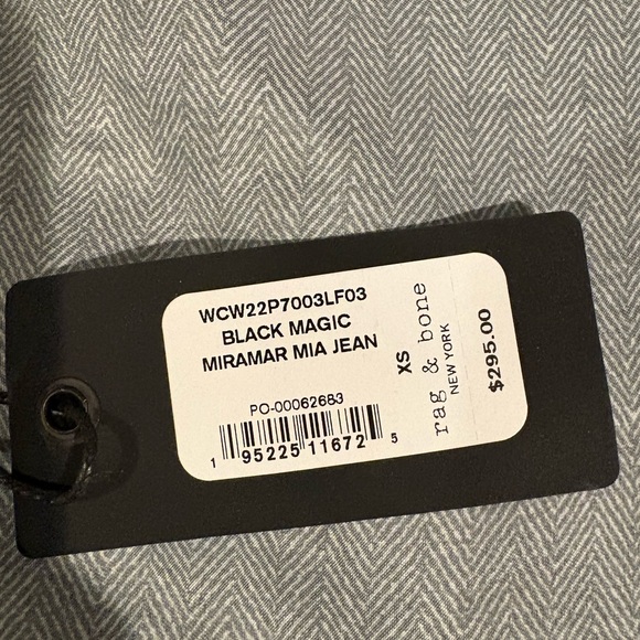 rag & bone Miramar Mia Jeans Sweatpants Size XS Black Magic - Picture 6 of 6